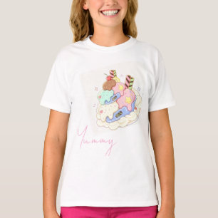 Camiseta Bolsa Tote de Ilustrações de Sobremesas Fofas