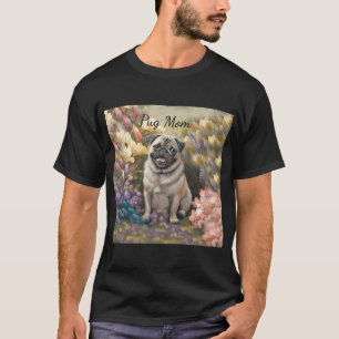 Camiseta Bolsa Tote "Mãe Pug" fofa por toda parte