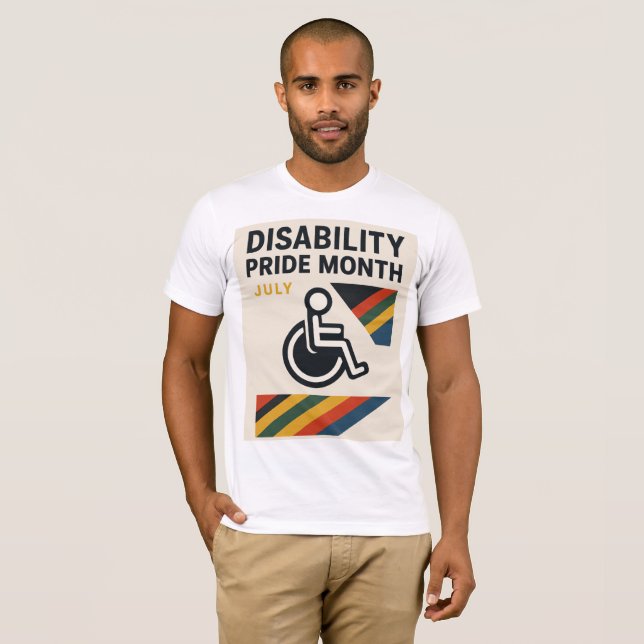 Camiseta Bolsamente Able - Orgulho de Deficiência Design de (Frente Completa)