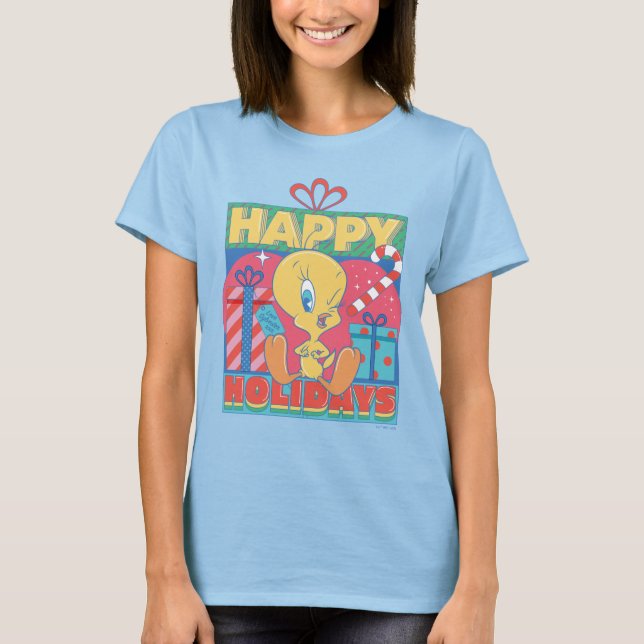 Camiseta BOLSAS DE CARRO™ | Feriados felizes da TWEETY™ (Frente)