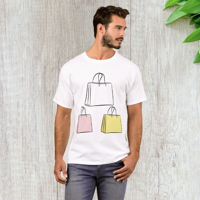 Camiseta Bolsas de Compras Mens T-Shirt (Criador carregado)