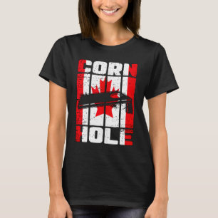 Camiseta Bolsas de tabuleiro de Cornhole bandeira do Canadá