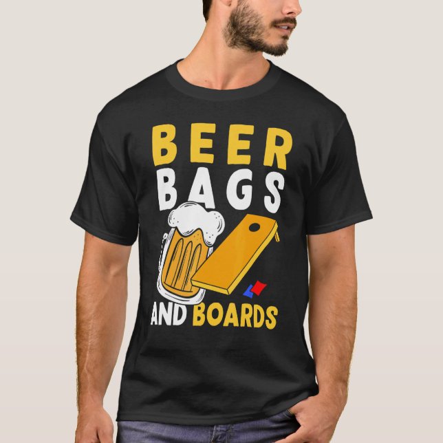 Camiseta Bolsas E Conselhos De Bean Bag Cornhole (Frente)