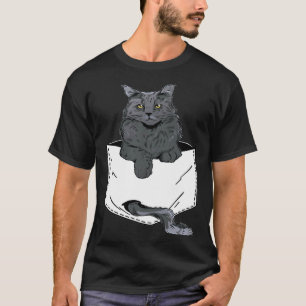Camiseta Bolsinho Gatinho Siamês Fofo Gato
