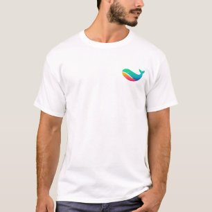 Camiseta Bolso de Contorno Azul de Baleia Unisex