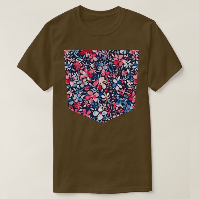 Camiseta Bolso de Flores (Frente do Design)
