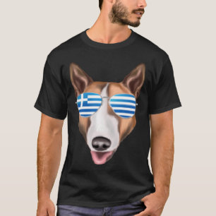 Camiseta Bolso de Grécia de Cão Terrier, Bull Bandeira greg