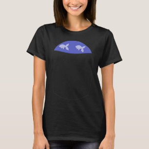 Camiseta Bolso do peito com peixe