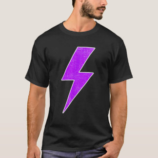 Camiseta Bolt Lightning Purple White Design Team Sports