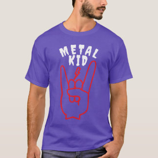 Camiseta Bolt Rock Sign Rock Hand Metal Kid Music Lover fun