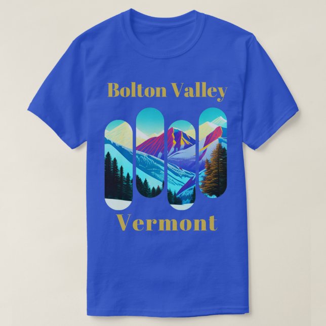 Camiseta Bolton Valley ski Vermont 1 (Frente do Design)