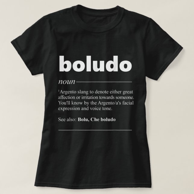 Camiseta Bolu Definition Funny Gift for Argentina Fans  (Frente do Design)