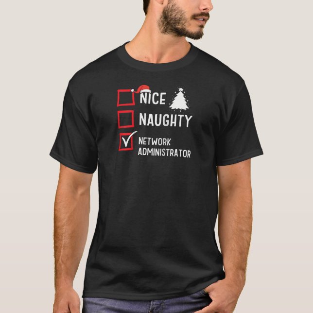 Camiseta Bom Administrador de Rede de Natal Malicioso Diver (Frente)