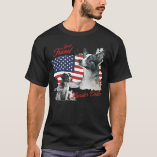 Camiseta Bom amigo de um garoto da Fronteira Collie
