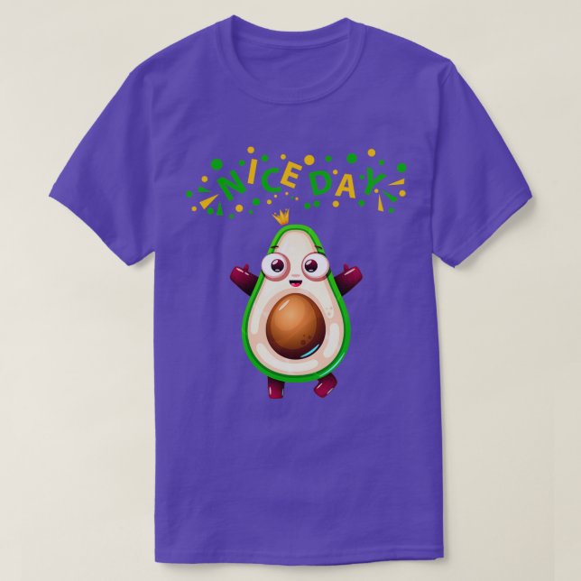 Camiseta Bom dia, abacate Funny Vegan ama Avocados e Veg (Frente do Design)
