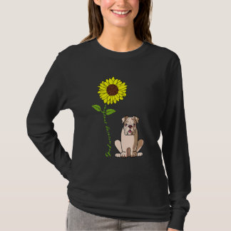 Camiseta Bom Dia Amor do Sol Meu Cachorro Bulldog Inglês