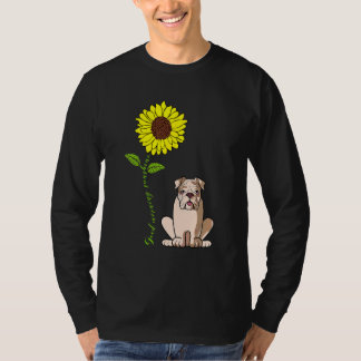 Camiseta Bom Dia Amor do Sol Meu Cachorro Bulldog Inglês