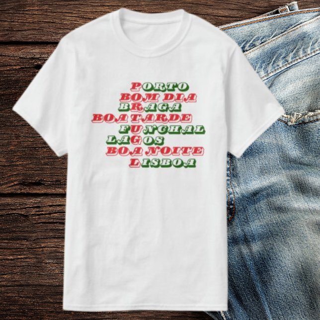 Camiseta Bom dia, boa tarde, branco (Criador carregado)