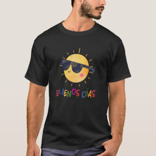 Camiseta Bom dia Bueno Dias Professor espanhol hispânico M