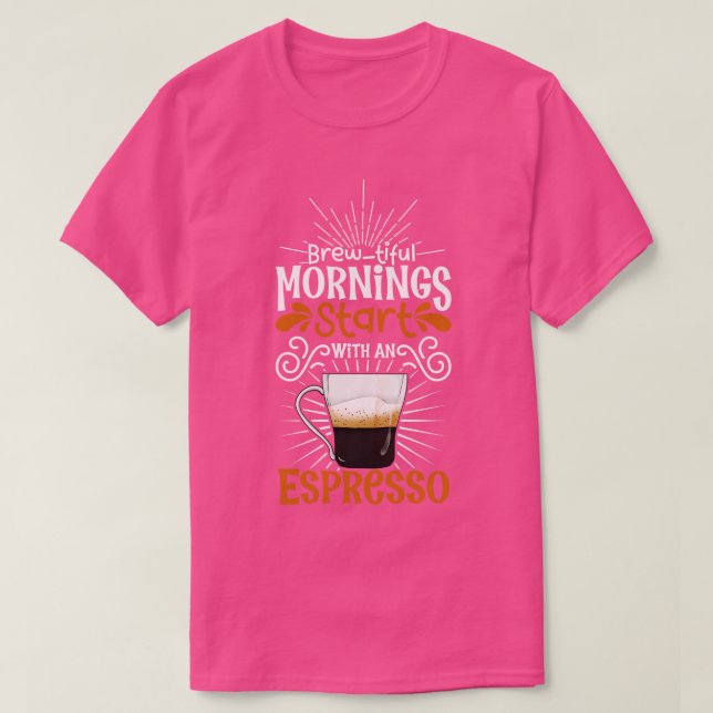 Camiseta Bom dia com Espresso (Frente do Design)