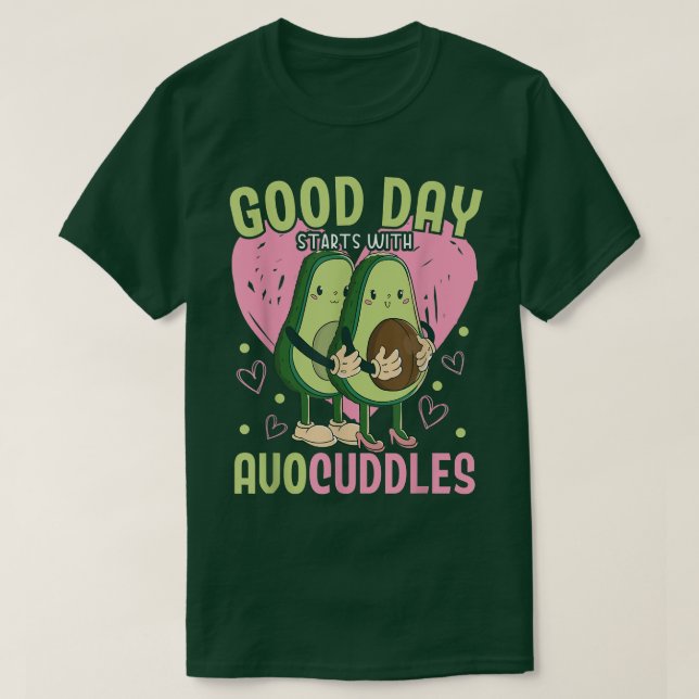 Camiseta Bom Dia Começa Com Avocudles Avocado Guac Guaca (Frente do Design)