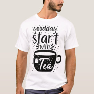 Camiseta Bom dia começar com chá