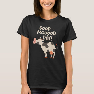 Camiseta Bom dia de bom humor cara de vaca moo boi vaca fel