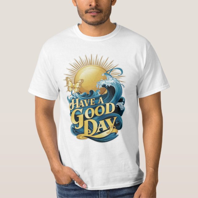 Camiseta Bom dia, design (Frente)