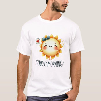 Camiseta Bom dia, estilo bonito, Kawai