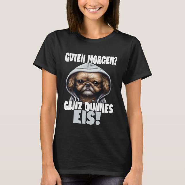 Camiseta Bom dia Ganz thin Eis Coffee Ditado (Frente)