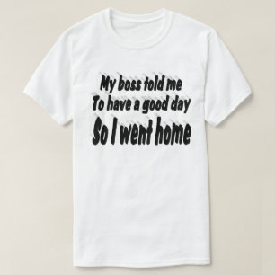 Camiseta Bom dia no trabalho citação engraçada tipografia p