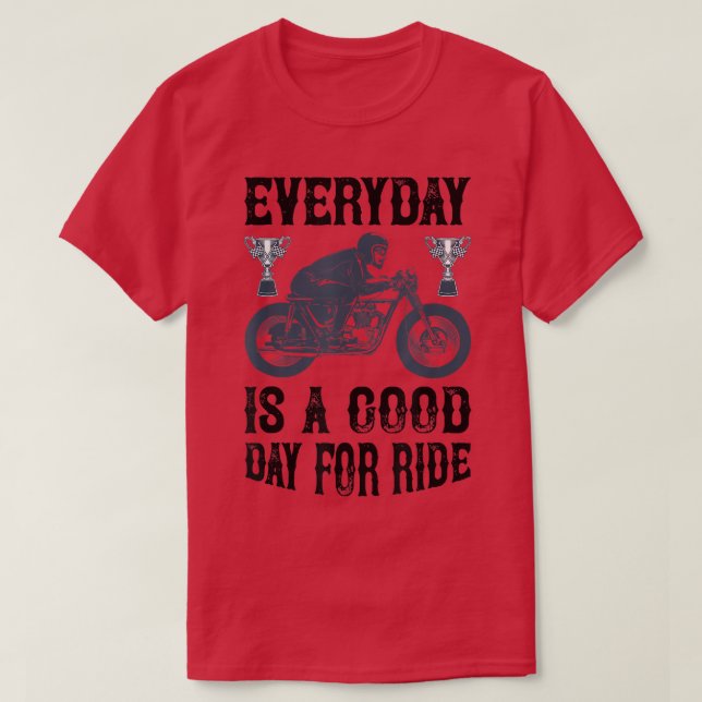 Camiseta Bom dia para a corrida de motocicletas e motocicli (Frente do Design)