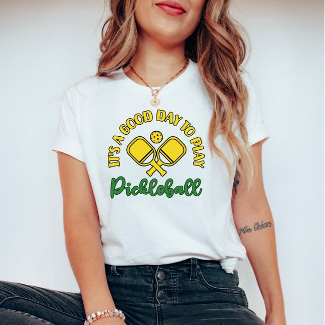 Camiseta Bom dia para jogar picleball (Criador carregado)