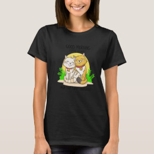 Camiseta Bom Dia Servo Humano Seu Gato Felpudo Minúsculo