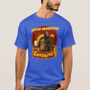 Camiseta Bom Dia Sol Bigfoot Café Humor Arte