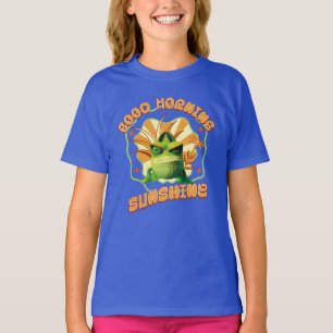 Camiseta Bom Dia Sol Camaleão Engraçado Mal-Humorado