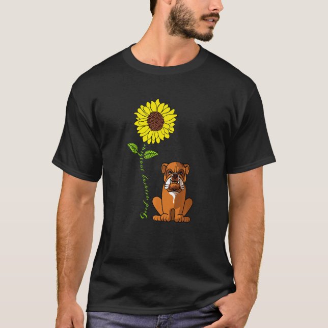 Camiseta Bom dia Sunshine Ama O Meu Cachorro Mãozinho Mãe (Frente)