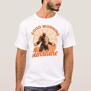 Camiseta Bom dia Sunshine Engraçado Pé Grande