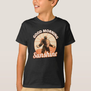 Camiseta Bom dia Sunshine Engraçado Pé Grande