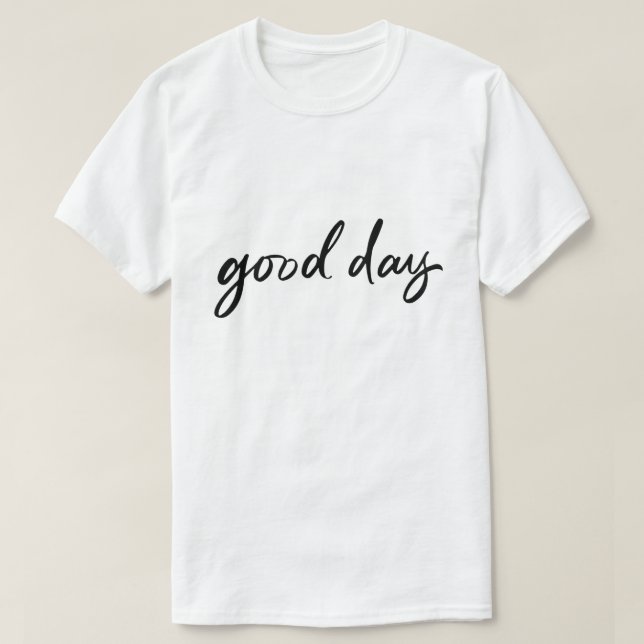Camiseta Bom Dia – Tipografia Simples e Positiva (Frente do Design)