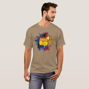 Camiseta Bom Dia Vibrações Positivas Coloridas Inspiradoras