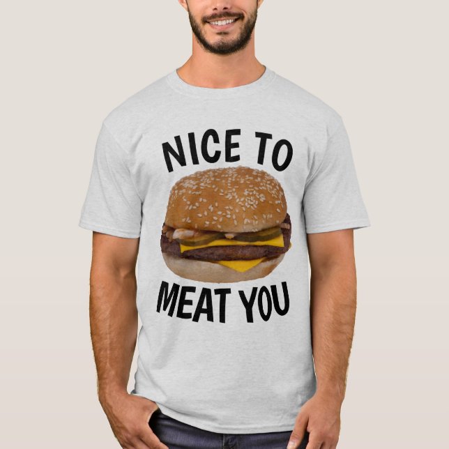 Camiseta BOM EM CARNE VOCÊ, T-shirts Engraçado Cheeseburger (Frente)