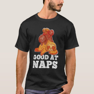 Camiseta Bom Em Naps Sleepyhead Agrupamento Dormindo Lenta