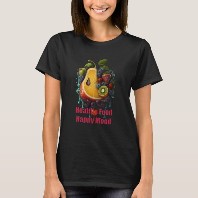 Camiseta Bom humor comida saudável (Frente)