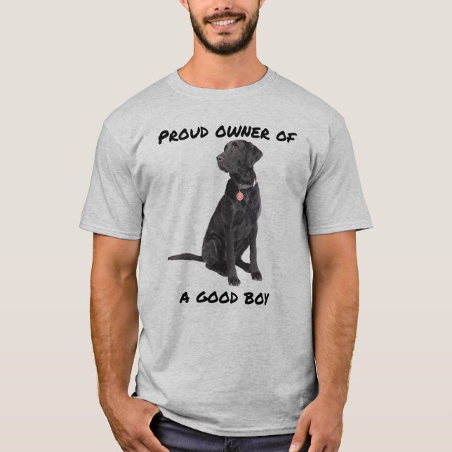 Camiseta Bom Menino Preto Lab (Frente)