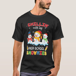Camiseta Bom Natal A Chiller Com O Meu Segundo grau Snowmi