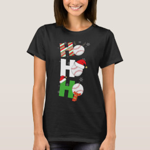 Camiseta Bom Natal Jogador de Pijama de Beisebol Correspond