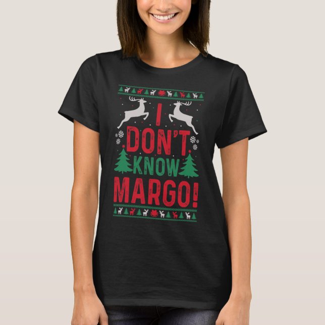 Camiseta Bom Natal Não conheço Margo (Frente)