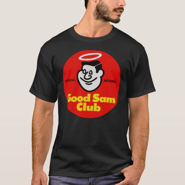 Camiseta Bom Sam Club Membro Oficial do Crachá Clássico T-S (Frente)