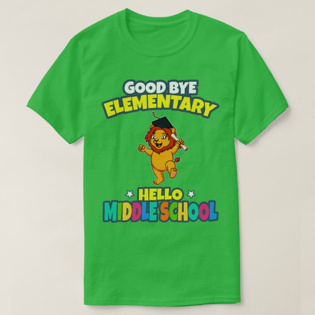 Camiseta Bom Tchau Alô Elementar Formatação do Ensino Médio (Frente do Design)
